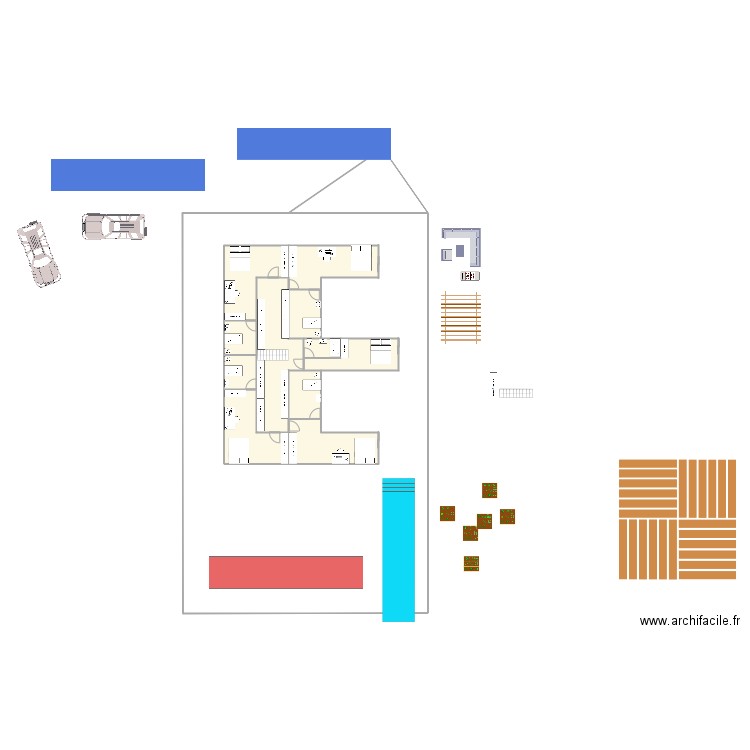 plan réel1er étage . Plan de 0 pièce et 0 m2