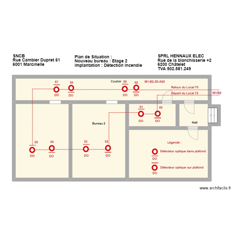 sncb incendie. Plan de 0 pièce et 0 m2
