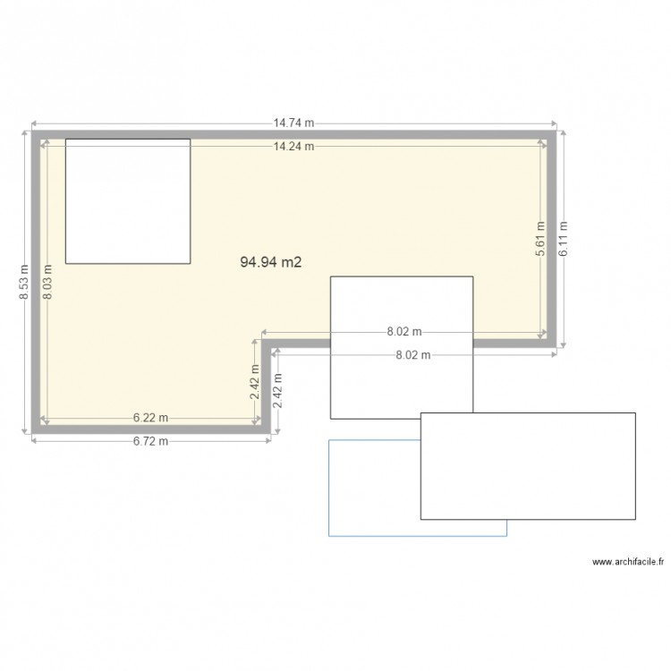 masse. Plan de 0 pièce et 0 m2