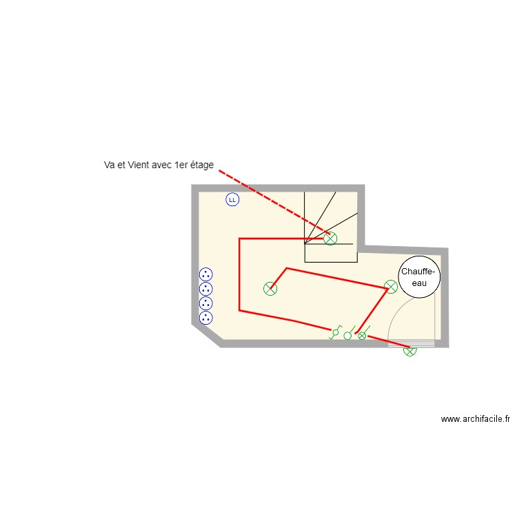 Montfleury RdC Electricité. Plan de 0 pièce et 0 m2