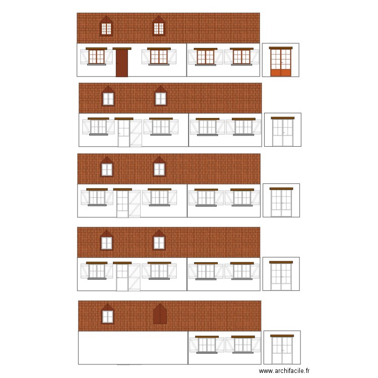 Facade sud cible 2. Plan de 0 pièce et 0 m2