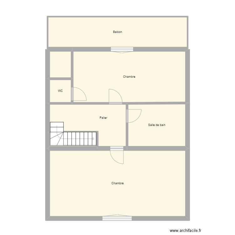 Croquis OSWALD  Etage. Plan de 8 pièces et 92 m2