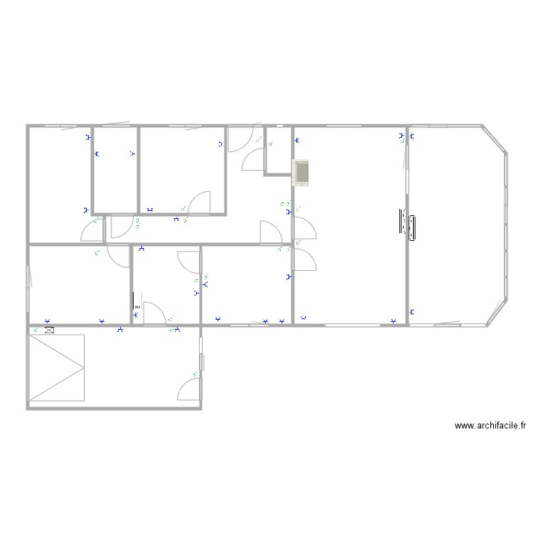 Vilain 14.3. Plan de 11 pièces et 136 m2