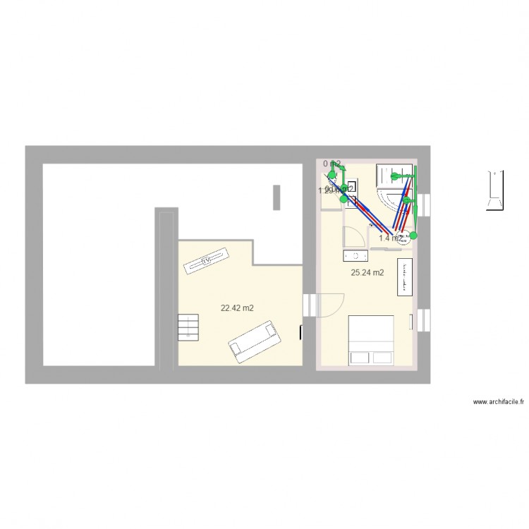 ETAGE Plomberie. Plan de 0 pièce et 0 m2