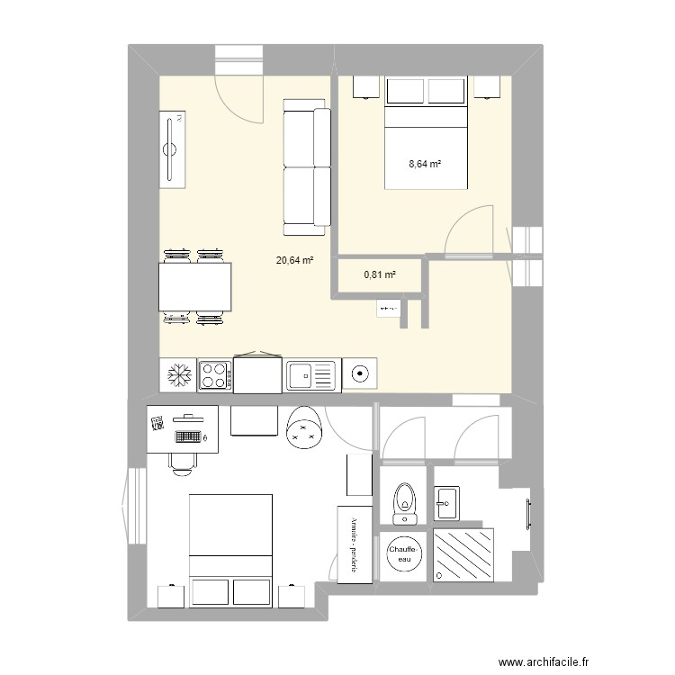 logement 2 partie 1. Plan de 0 pièce et 0 m2