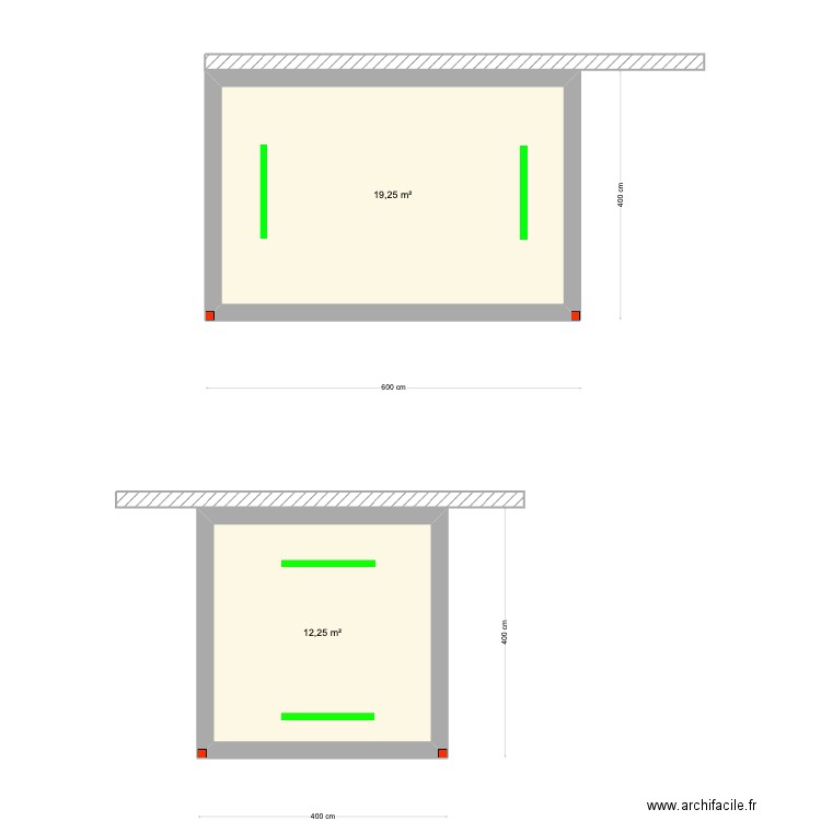 Giorgio ANTOPOULOS. Plan de 2 pièces et 32 m2