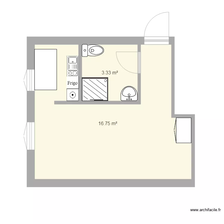studio. Plan de 