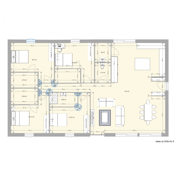 Maison Gina. Plan de 0 pièce et 0 m2