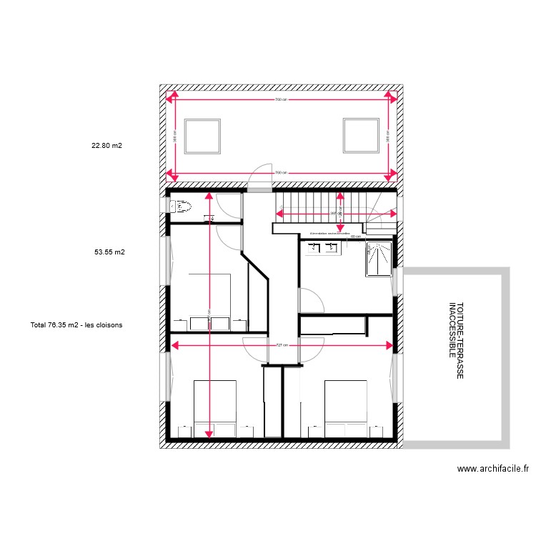 Etage . Plan de 0 pièce et 0 m2