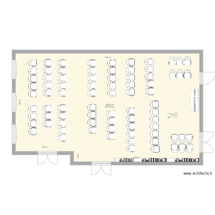 plan disposition conference. Plan de 0 pièce et 0 m2