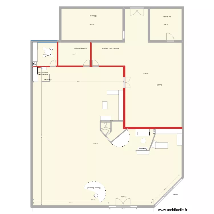 Magasin Barbezieux. Plan de 