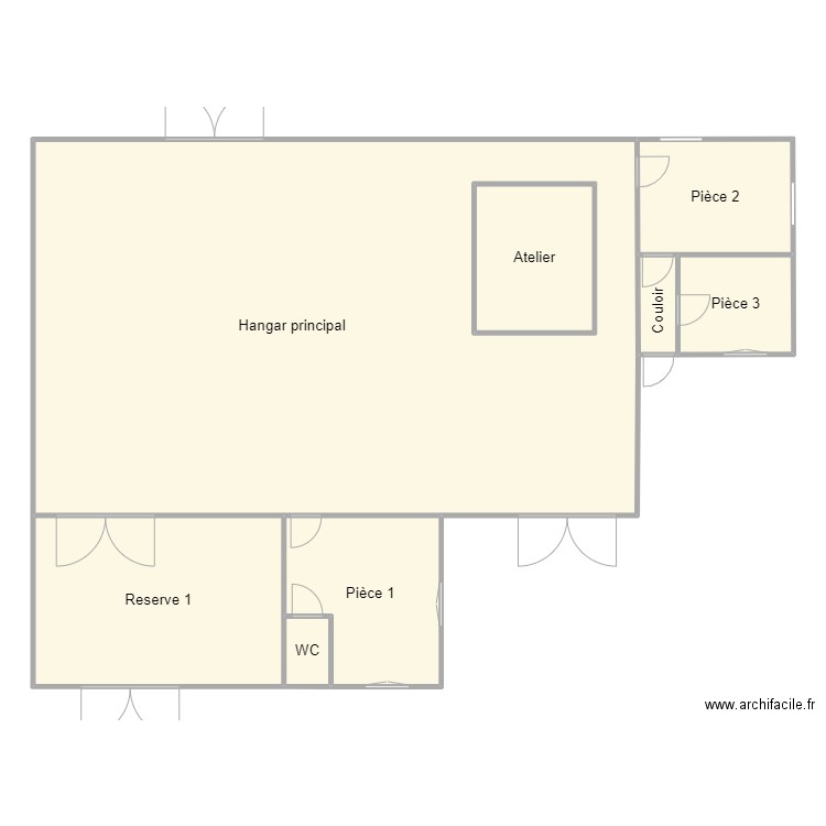 Hangar guecelard rdc. Plan de 0 pièce et 0 m2