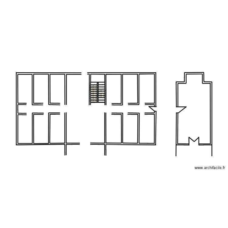 DENIS OTTOU. Plan de 11 pièces et 1 m2