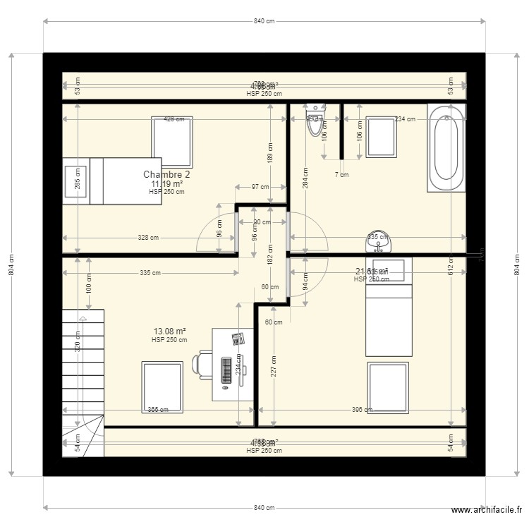 Grossi étage 2. Plan de 0 pièce et 0 m2