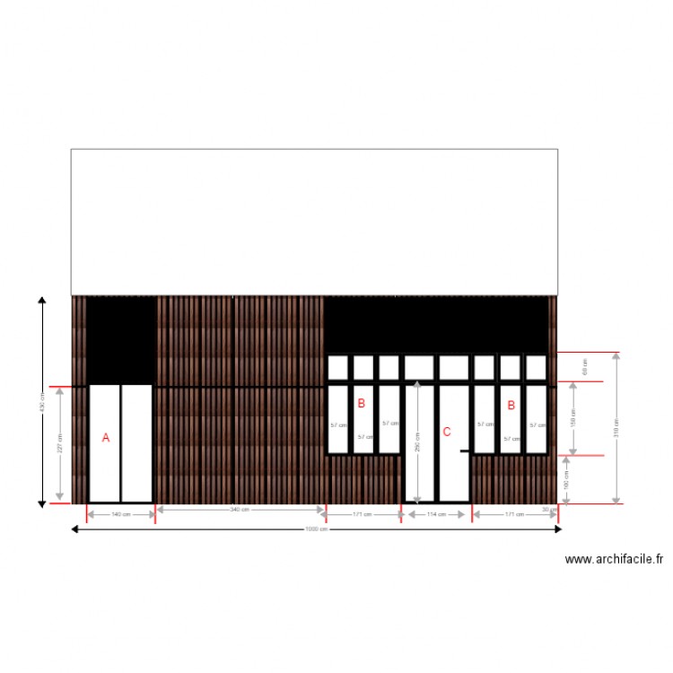 facade 3. Plan de 0 pièce et 0 m2