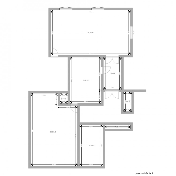 cabane 2. Plan de 8 pièces et 127 m2