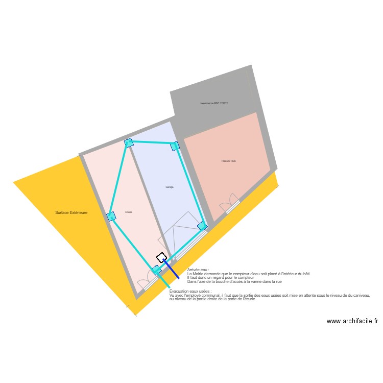 5 rdc pour MJM. Plan de 7 pièces et 249 m2