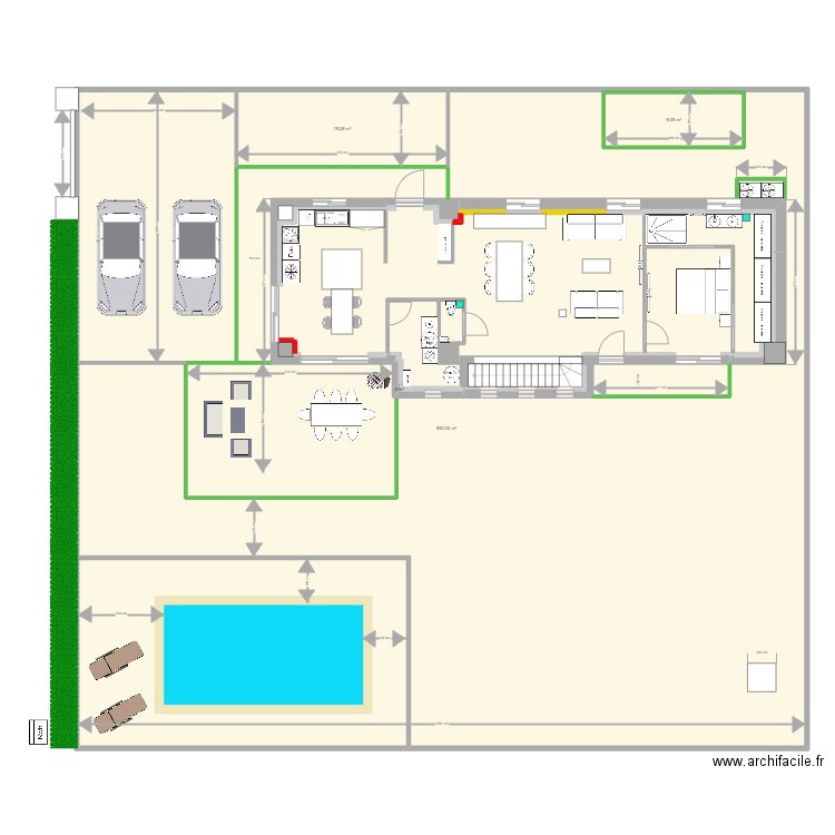 plans intérieurs précis. Plan de 6 pièces et 609 m2