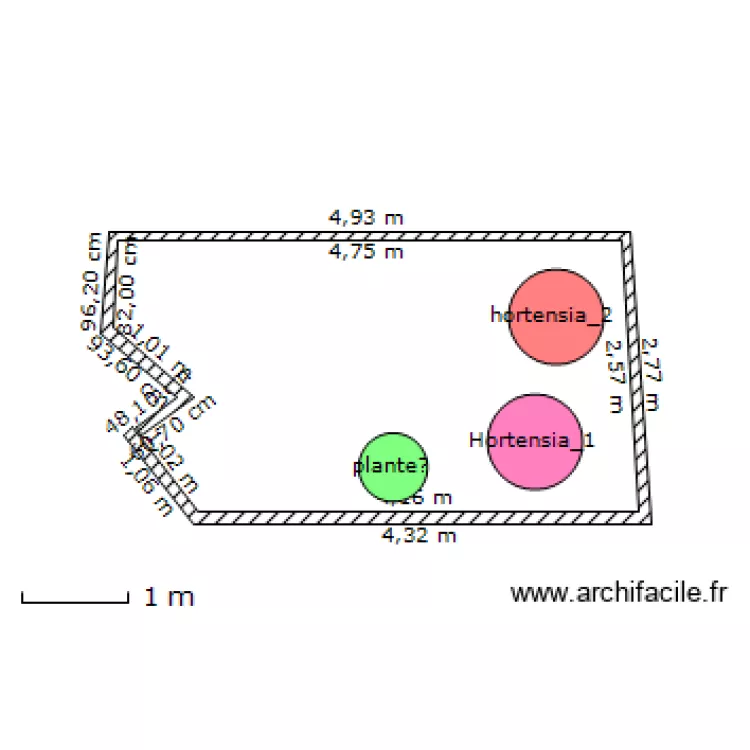 jardinet  avant. Plan de 