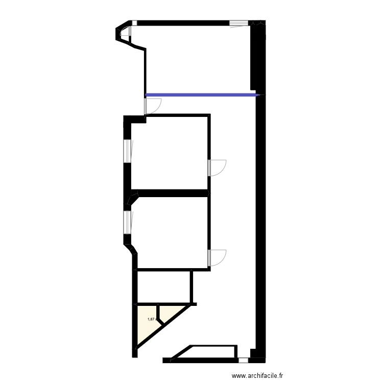 coin nuit (poste : placo). Plan de 0 pièce et 0 m2