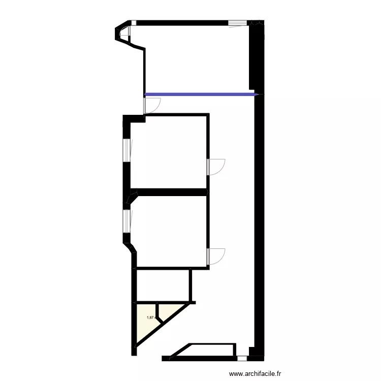 coin nuit (poste : placo). Plan de 
