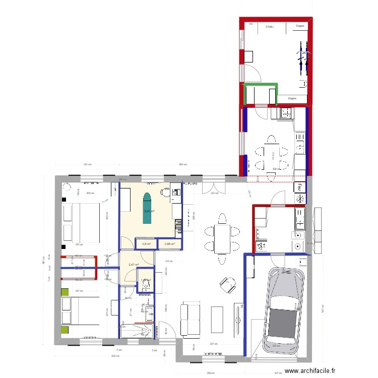 AMENAGEMENT FUTUR. Plan de 0 pièce et 0 m2
