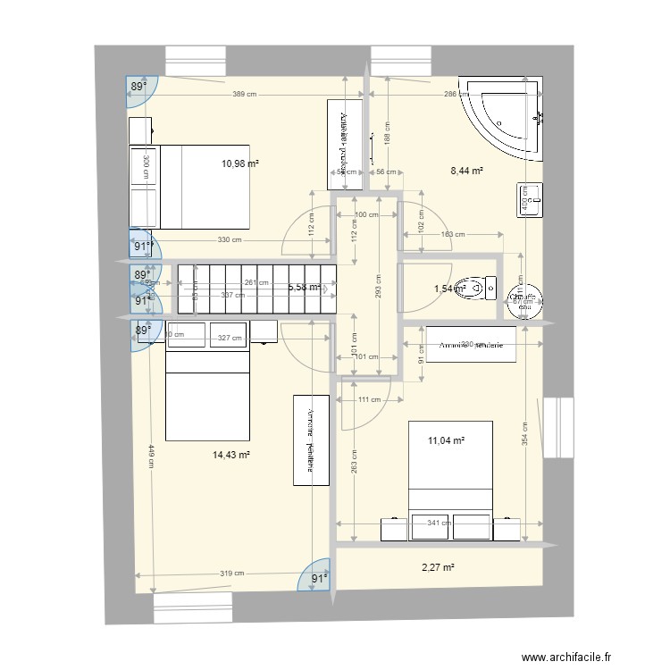 Aménagement M1 Etage. Plan de 0 pièce et 0 m2