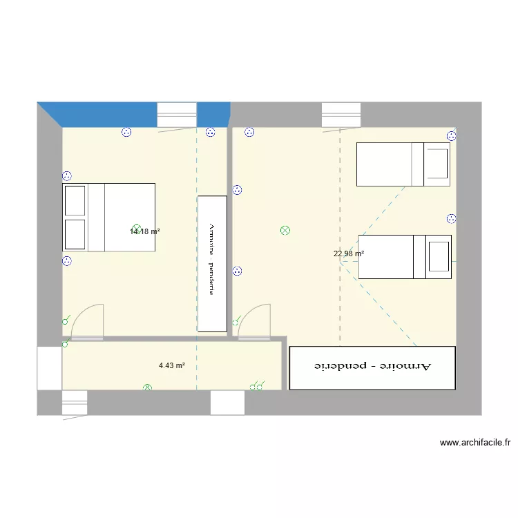 grenier am&eacute;nag&eacute;. Plan de 