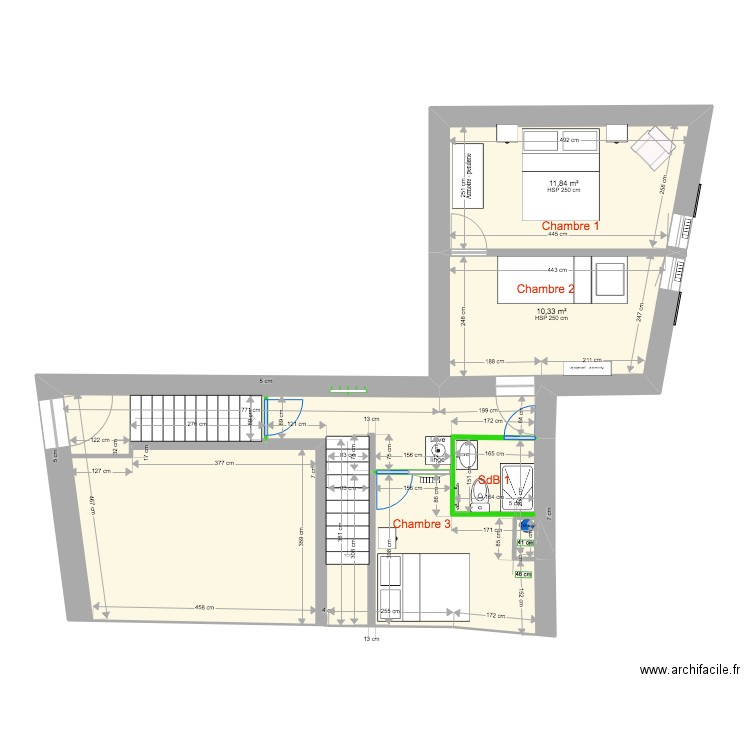 PLAN 2022 1 ETAGE. Plan de 0 pièce et 0 m2