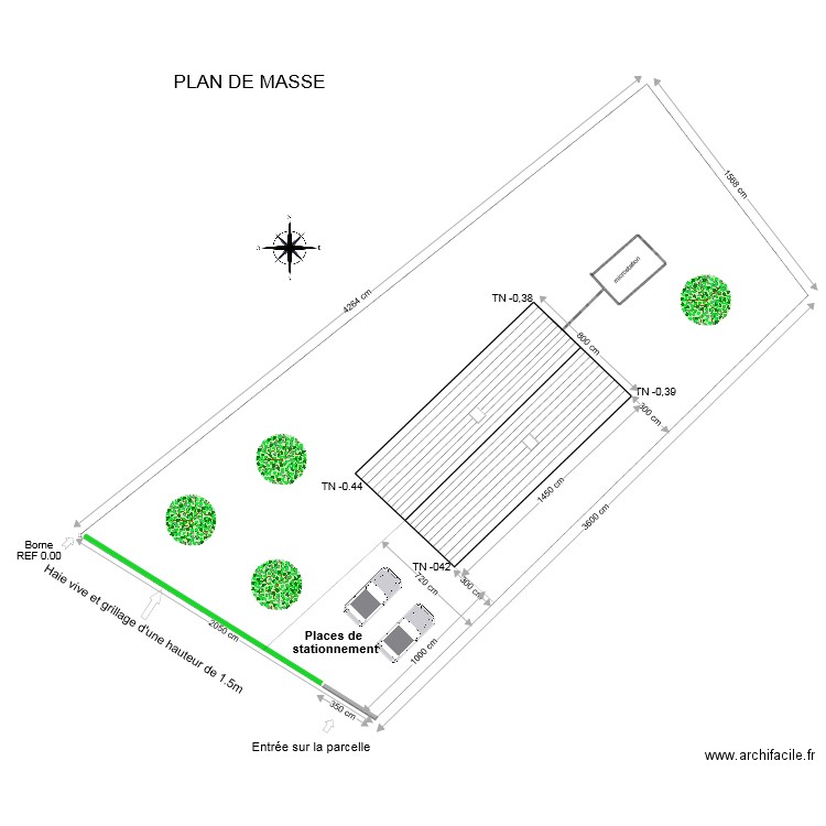 plan de masse permis 3 sci. Plan de 0 pièce et 0 m2