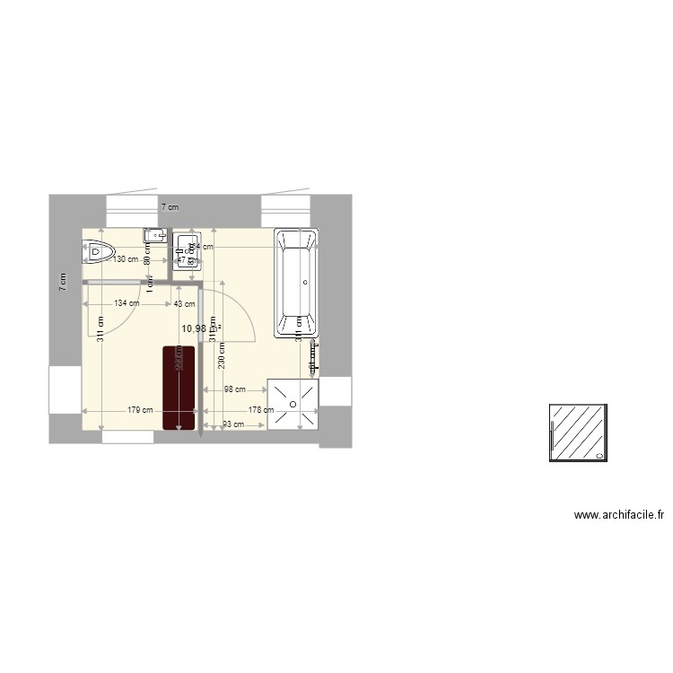 salle de bains rdc 30 sept 2021. Plan de 0 pièce et 0 m2