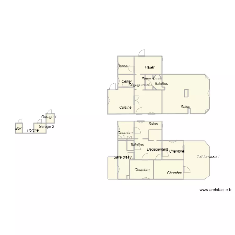 Croquis BEAUPUY. Plan de 
