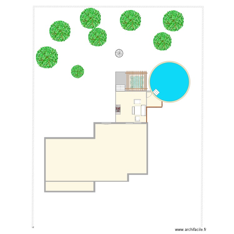 plan balcon spa au fond. Plan de 0 pièce et 0 m2