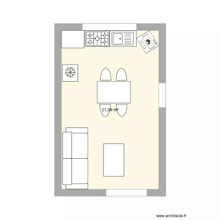 FENIERA DAL COUSIN. Plan de 