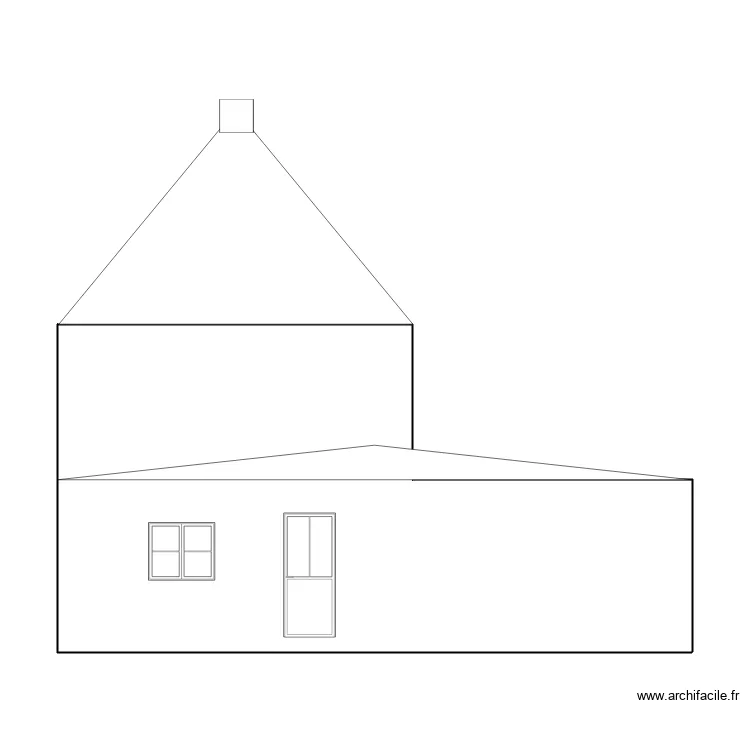 Leblond ouest avant travaux. Plan de 