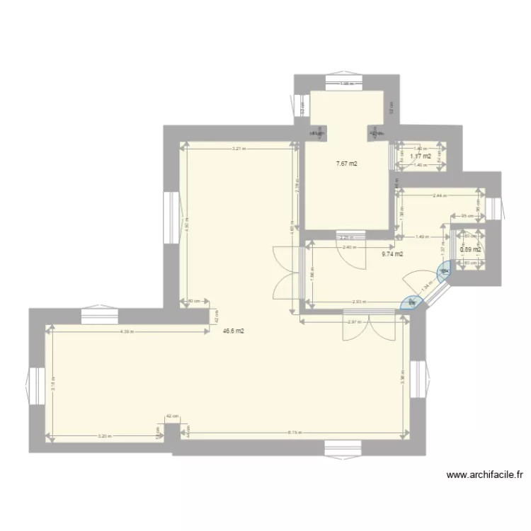 Maison Blanche Actuelle. Plan de 