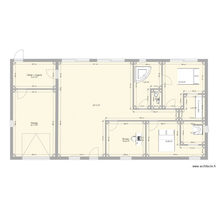 maison plain pied2. Plan de 0 pièce et 0 m2