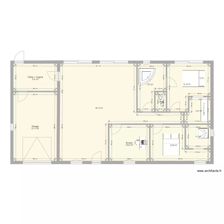 maison plain pied2. Plan de 