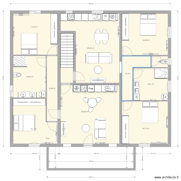 brocas r1. Plan de 0 pièce et 0 m2