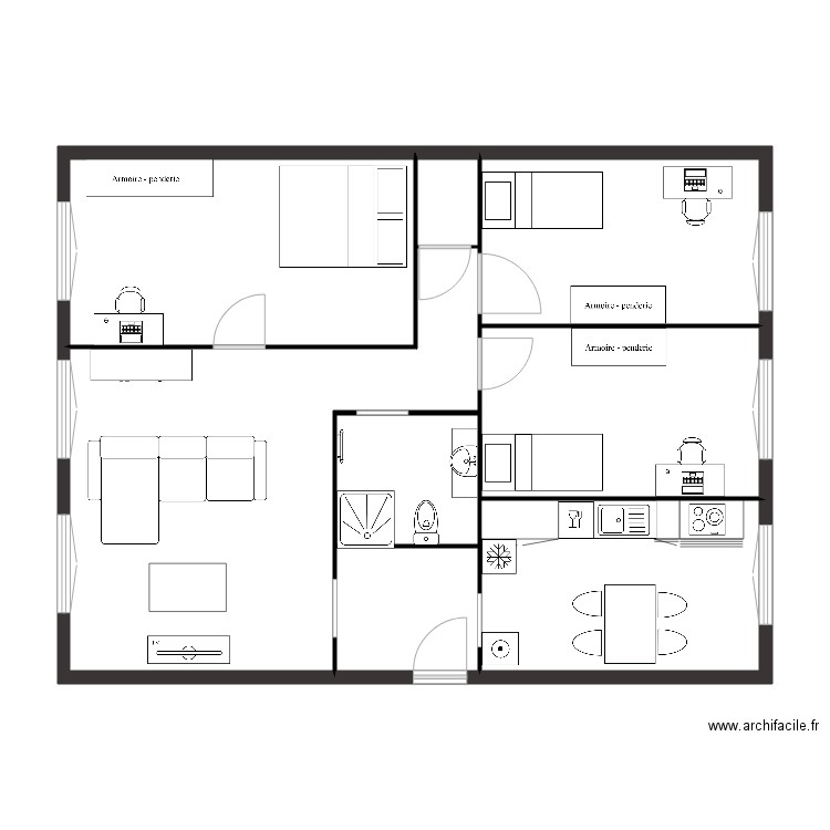 Golène1 meubles. Plan de 0 pièce et 0 m2