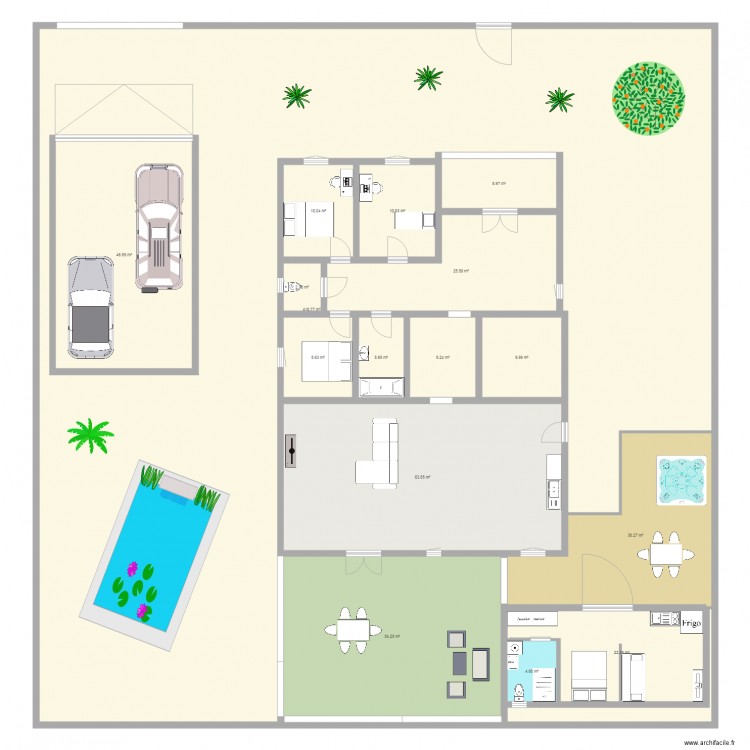 maison origine dependance ammenage. Plan de 0 pièce et 0 m2