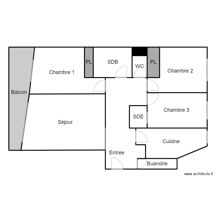 Plan Azran 1 . Plan de 14 pièces et 276 m2