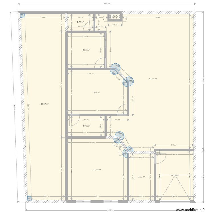 Plan maison Sylvain 1. Plan de 10 pièces et 190 m2