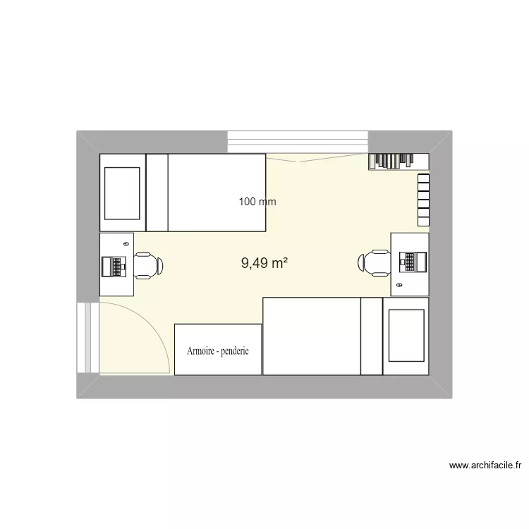 chambre. Plan de chambre. Plan de