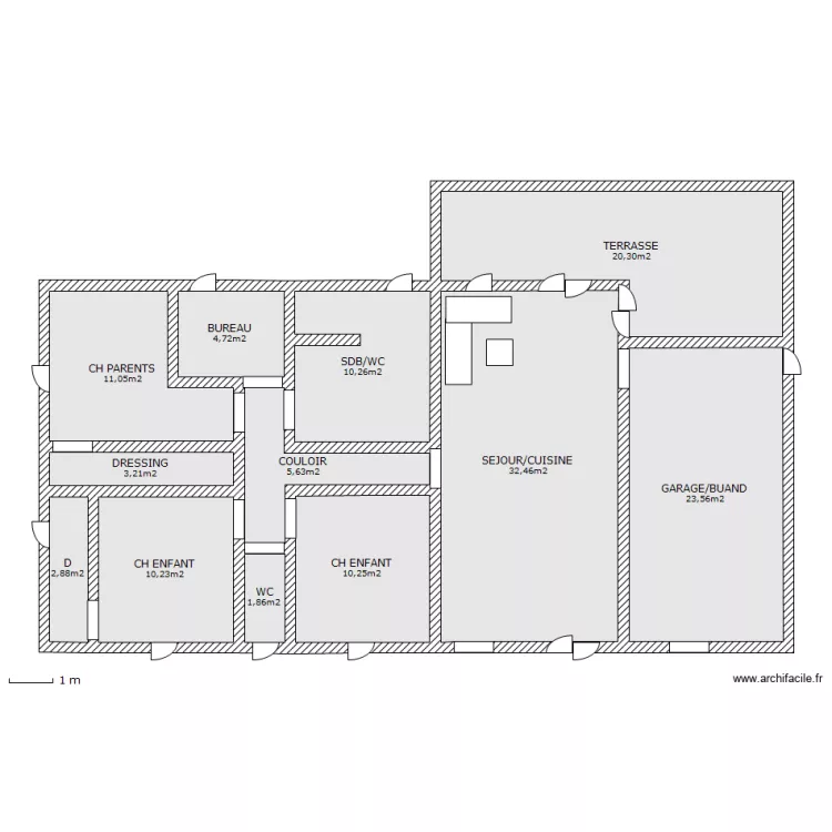 MAISON OK. Plan de 