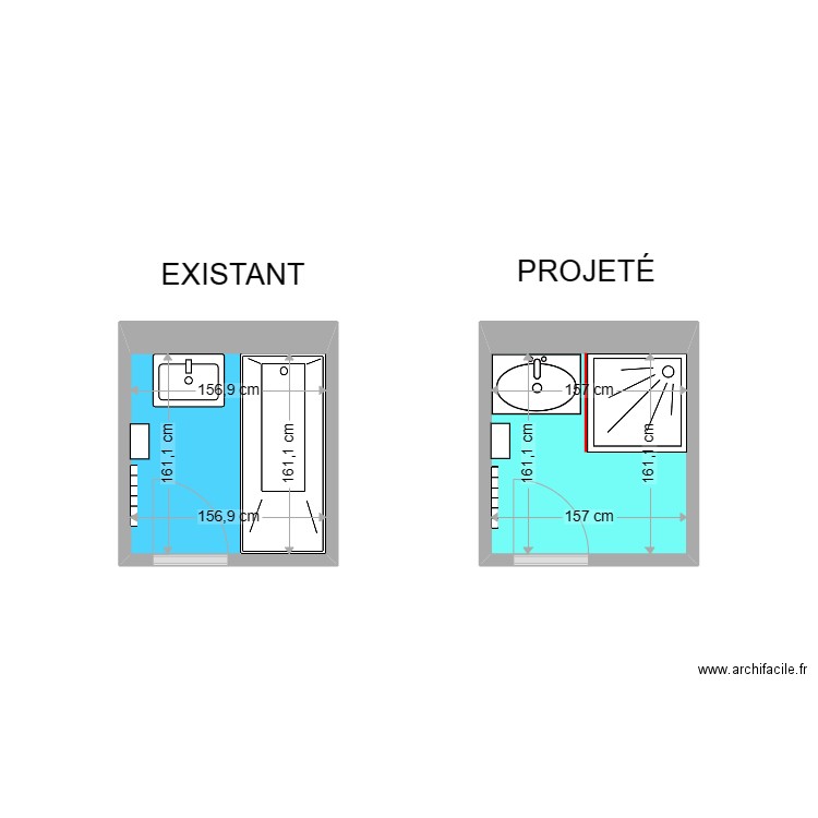 Tarcianne B6. Plan de 2 pièces et 5 m2