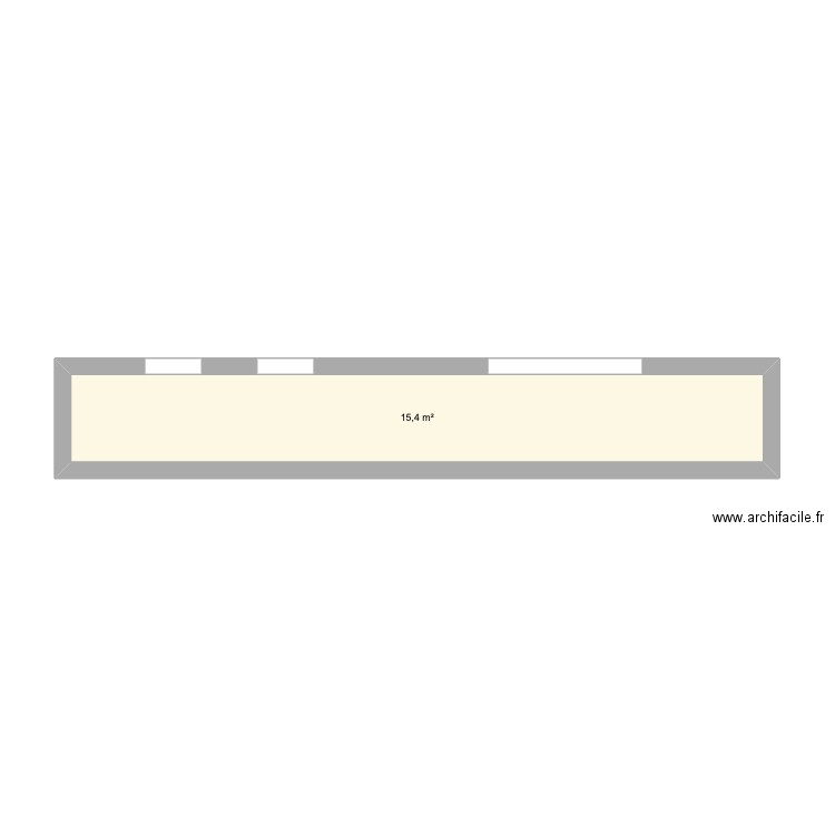 Terrasse. Plan de 1 pièce et 15 m2