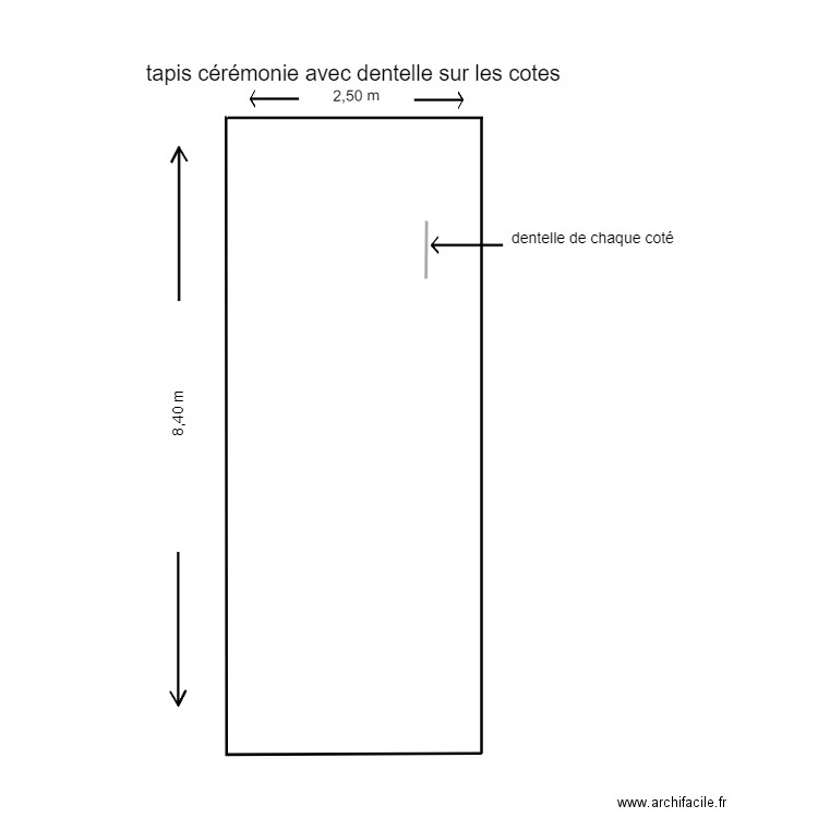 tapis ceremonie. Plan de 0 pièce et 0 m2