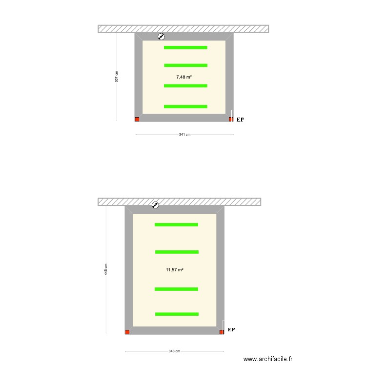 Zelia FERREIRA. Plan de 2 pièces et 19 m2