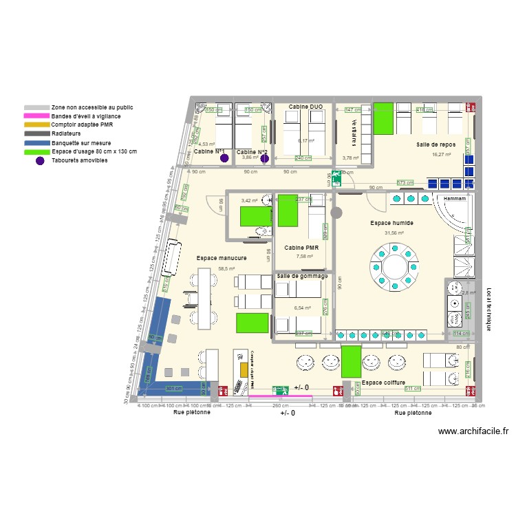 KECHNAYA D'ORIENT apr&egrave;s travaux bis. Plan de 0 pièce et 0 m2